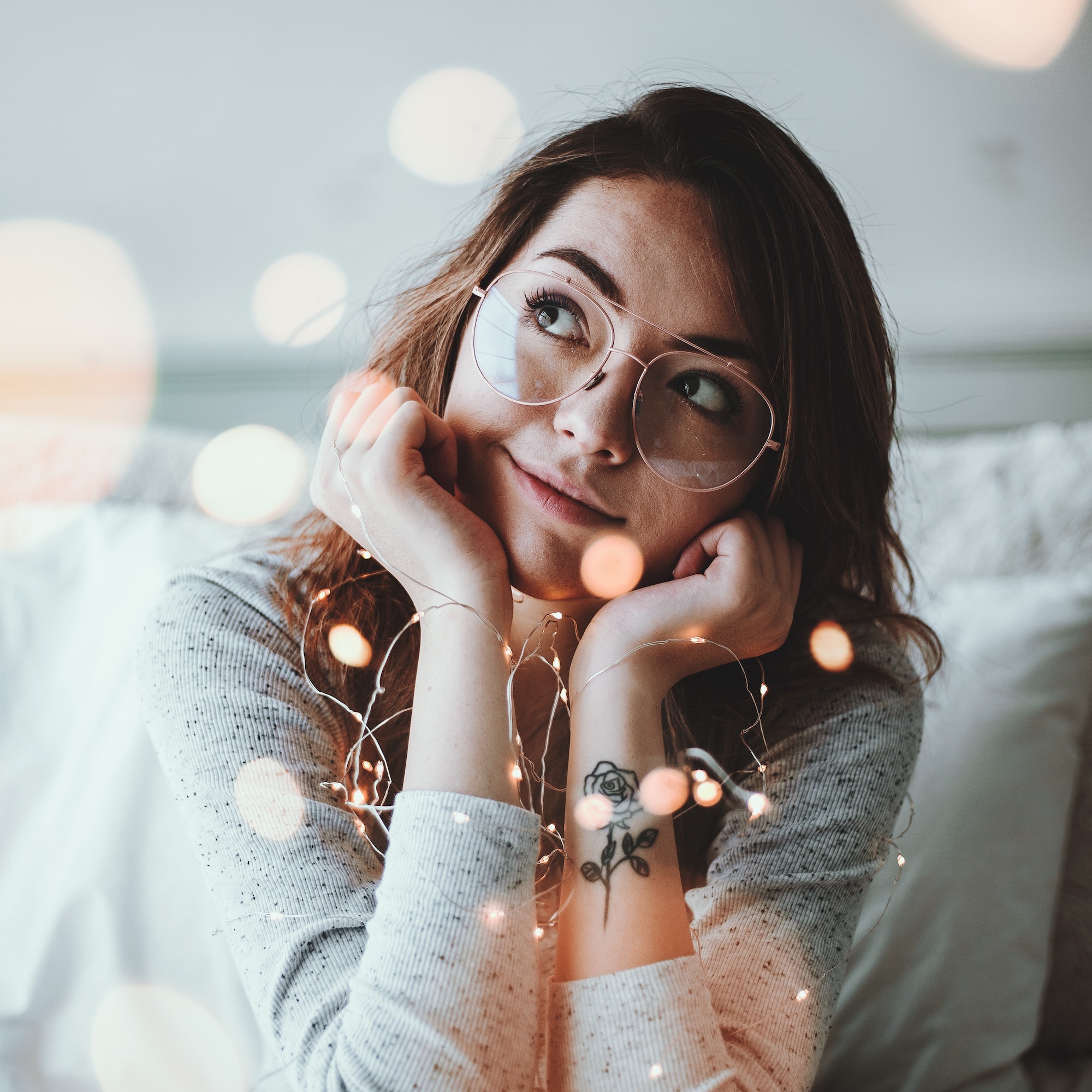 woman in glasses